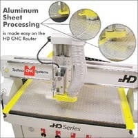 Фасонно-фрезерный станок серии HD компании Techno CNC Systems обеспечивает экономичную резку алюминиевых листов  