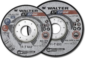 Ультратонкие отрезные абразивные круги высокой прочности ZIP ONE TYPE 27 от компании Walter Surface Technologies  