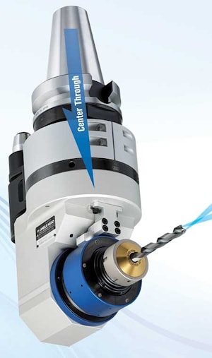 Угловая головка с центральным подводом смазочно-охлаждающей жидкости повышает производительность  