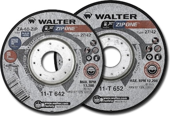 Ультратонкие отрезные абразивные круги высокой прочности ZIP ONE TYPE 27 от компании Walter Surface Technologies  